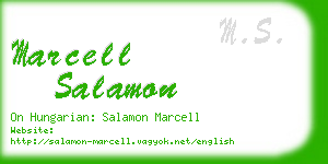 marcell salamon business card